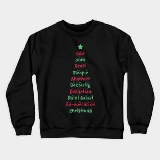 Board Game Category Christmas Tree - Board Games Design - Gaming Art Crewneck Sweatshirt